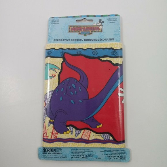 Vintage Mickey Mouse & Friends Wall Paper Border NEW Dinosaurs Disney Kidcore - Picture 2 of 14